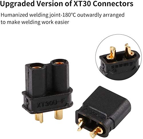 YUNIQUE Connettori XT90 Femmina-Maschio 10AWG – Anti-Scintilla, Oro Ottone, Per Batterie Scooter E Modellismo RC - 5