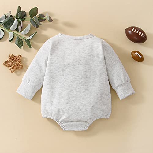 Newborn Baby Girl Boy Clothes On Sundays We Watch Football with Daddy/Mommy Sweatshirt Romper Bodysuit Fall Outfit3