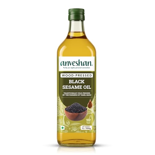 Image of Anveshan Wood Cold Pressed Sesame Oil (Gingelly Oil) - 1Litre | PET Bottle | Kacchi Ghani | 0 trans fat & Chemical free| Goodness of Omega 6 & Authentic Seed Flavour| Helps Lower Cholesterol