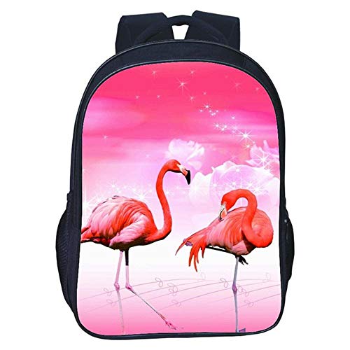 Preisvergleich Produktbild QWEIAS Flamingo 3D-Kinderschultasche, modisch bedruckter Tierrucksack, Grundschulkindergarten-Jungen- und Mädchenrucksack C