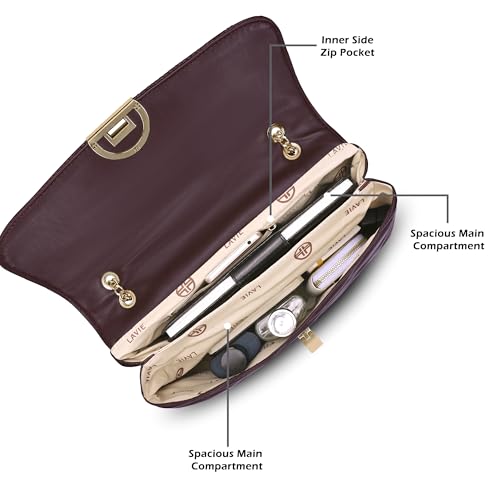 Image of Lavie Luxe Women's Monogram Wella 3-Compartment Satchel Handbag | Satchel Bag for Work | Ladies purse | Stylish Shoulder Bag | Gift For Women