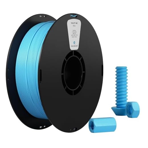 kexcelled ABS Filamento per Stampante 3D, 1,75 mm +/- 0,03 mm, Resistente a Temperature Elevate e Durabile, Adatto a la Maggior Parte delle Stampanti FDM, Bobina da 1 kg (2,2 lbs), Azzurro Celeste