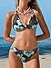 CUPSHE Women's Bikini Sets Two Piece Swimsuit V Neck Halter Back Self Tie Low Rise Bottom,M