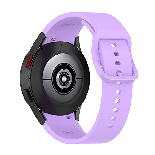 Vanrain Armband Kompatibel mit Samsung Galaxy Watch 4 40mm/44mm/Watch 4 Classic 42mm/46mm/Watch 3 41mm, 20mm Weiche Silikon Armbänder Sport Ersatz Uhrenarmband Herren Damen, Violett Cover