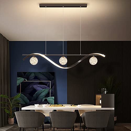 Lustre en verre LED 30W idéal pour illuminer un îlot de cuisine ou une salle à manger