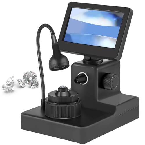 Microscopio digitale per incisione ingrandimento 50-1000x schermo LCD da 4.3 e luce di riempimento a LED per identificazione codice vita gemme e monete