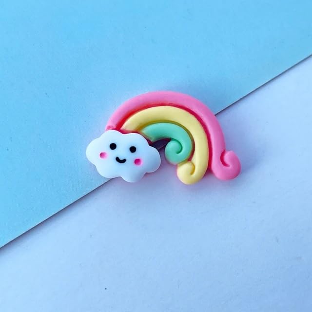 Image of AK Store (Pack of 4) 3D Cute Cartoon Shape Rubber Pencil Erasers, School Stationery for Kids, Boys Girls, Birthday Return Gifts (Rainbow with Cloud)