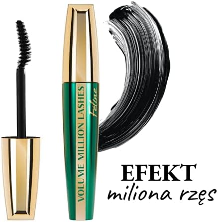 L'Oreal Paris Volume Million Lashes Feline, tusz do rzęs, zjawiskowa objętność, 01 Black, 9,2 ml