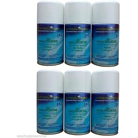 easy HYGIENE 6 Automatic Air Freshener Dispenser Refills MIXED 270ml Cans standard size Cover