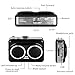 Dual Speaker Pure Stereo &Auto Reverse Cassette Player，Portable Cassette to MP3 Converter via USB,Cassette Tape Player with Dual Power Options,Built in 3.5mm Headphone Jack,Support U Disk, USB Card