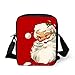 MODEGA Kinder Crossbody Taschen Geldbörse Casual Schulter Handtasche Kleine Sling Satchel Geschenke für Frauen Mädchen, Weiß - Niedlicher Weihnachtsmann - Größe: Medium