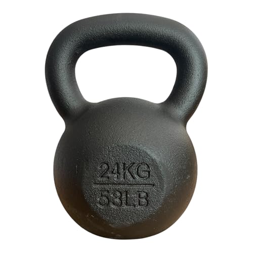 Chase Fitness Cast Iron Kettlebell for Strength and Cardio Home Gym Training 6kg - 24kg (24KG)
