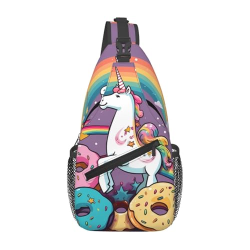 Mochila tipo bandolera cruzada para hombre y mujer negra miniatura 1