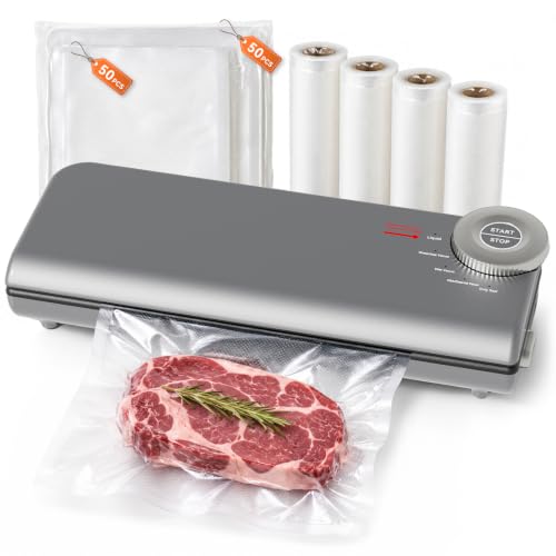 VMYTH Vacuum Sealer Machine, 75kPa Dual Pump Food Sealer with Cutter