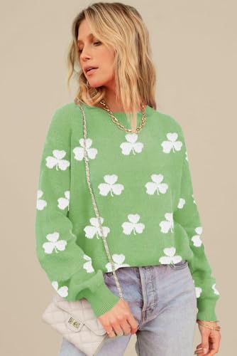 Image of Women's Bright Pink Fuzzy Valentine Hearts Drop Shoulder Sweater Casual Heart-Shaped Long Sleeve Pullover Tops