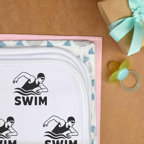 Azeeda 'Swimmer in Water Design' Baby Burp/Wash Cloth (BC00034464)3