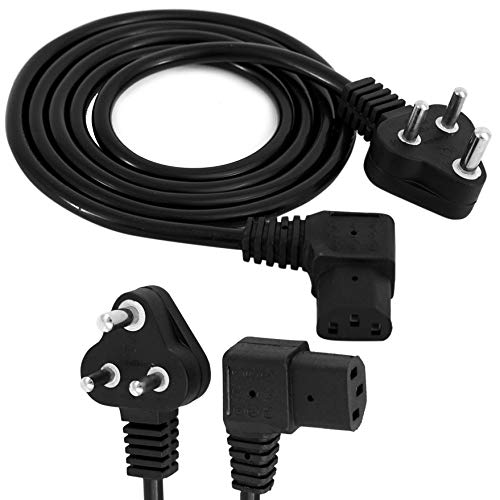 Storite 15M 90 Degree L Shape 3 Pin PC Power Cable IEC Mains Kettle Lead Replacement Cord For Desktop, Monitor & Printer – Black For Rs. 298 @ 70% off