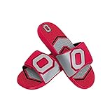 FOCO Ohio State Buckeyes NCAA Mens Colorblock Big Logo Gel Slides - L