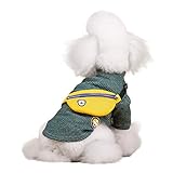 Hanman Striped Breathable Spring and Autumn Cotton T-Shirt Pet Clothes, Round Neck Vest Kitten Short Sleeves, Cat and Dog Teddy Yorkies Cartoon Backpack Clothing (XL, Green Strips)