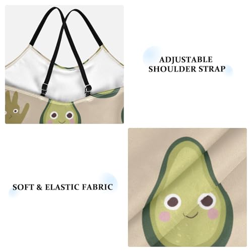 Avocado Hand Pattern Girls One Piece Swimsuits Summer Quick Dry Beach Bathing Suit4