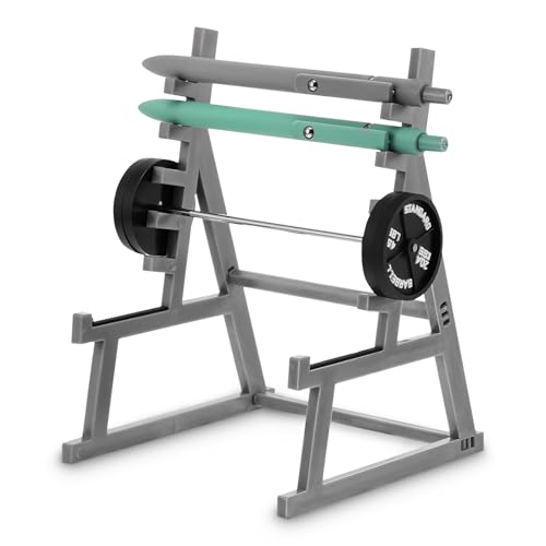 Ymapinc Mini Squat Rack Stifthalter，Kleiner Langhantelständer Lustiger Stifthalter für Den Schreibtisch Deko Gewichtheberbänke Bleistift Organizer für Männer Fitnessbegeisterte
