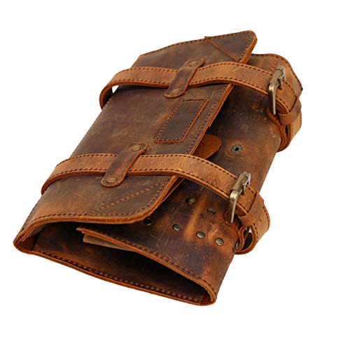 THE BIKERZ LEATHER TOOL ROLL FOR MOTORCYCLE/CAR/HOME TOOLS