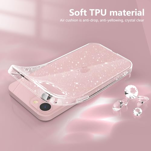 YIRSUR Glitter Clear Case Compatible with iPhone 15 with 2 Pack Screen Protector with 2 Pack Camera Lens Protector, Soft TPU Bumper Anti-Scratch Shockproof Transparent Sparkly Cover for iPhone 15 YIRSUR Glitter Clear Case Compatible with iPhone 15 with 2 Pack Screen Protector with 2 Pack Camera Lens Protector, Soft TPU Bumper Anti-Scratch Shockproof Transparent Sparkly Cover for iPhone 15