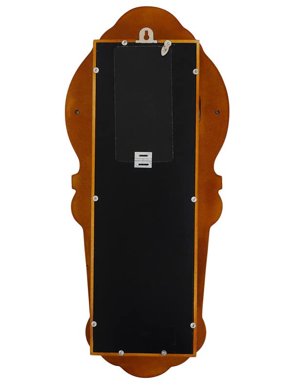 Image of CHRONIKLE Elegant Vertical Wooden Case Analog Pendulum Chime Musical Wall Clock for Living Room Home Decorations Office Gifts (Size: 26 x 10.3 x 56 CM | Weight: 1955 Gram | Color: Brown)