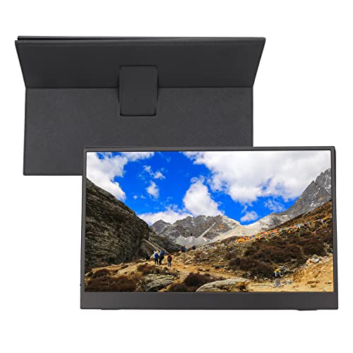 Cuifati Tragbarer Monitor, 15,6 Zoll FHD 1920 X 1080 HDR-Display, Integrierte Dual-Lautsprecher, Typ-C-HDMI-Anschluss, Magnetischer Gehäuseständer, Externer Monitor für (EU-Stecker) – Bild 8