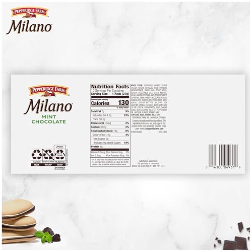 Pepperidge Farm 200140004931 Milano Cookies, Mint thumb #5