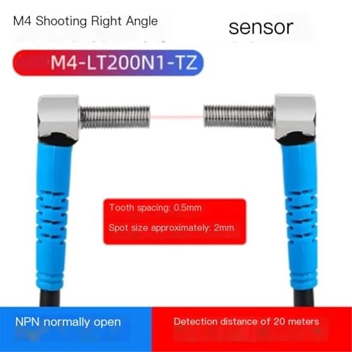 Interruptor fotoeléctrico de codo M4 NPN normalmente abierto con sensor ángulo recto 2