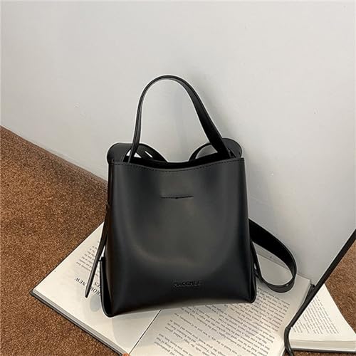 Stylish & Versatile Crossbody Shoulder Bag Chic & Sophisticated Handbag Trendy Unisex Handbag PU Bag for Men & Women, Black3