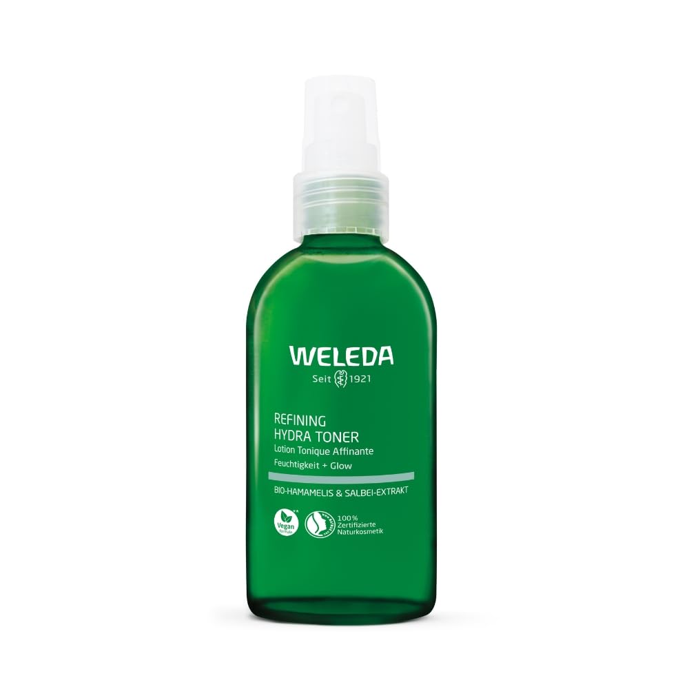 Weleda Refining Face Toner with Witch Hazel, Tightens Pores, Clarifying, Refines Complexion, Certified Natural, Vegan, Recyclable Packaging, 150ml