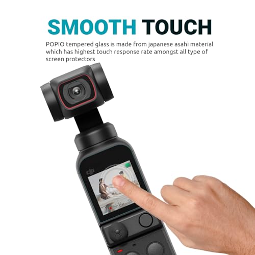 Image of POPIO Military-Grade Gorilla Tempered Glass for DJI Osmo Pocket 1 / Pocket 2 | Edge-to-Edge Screen Protection | Ultra Clear | Pack of 2