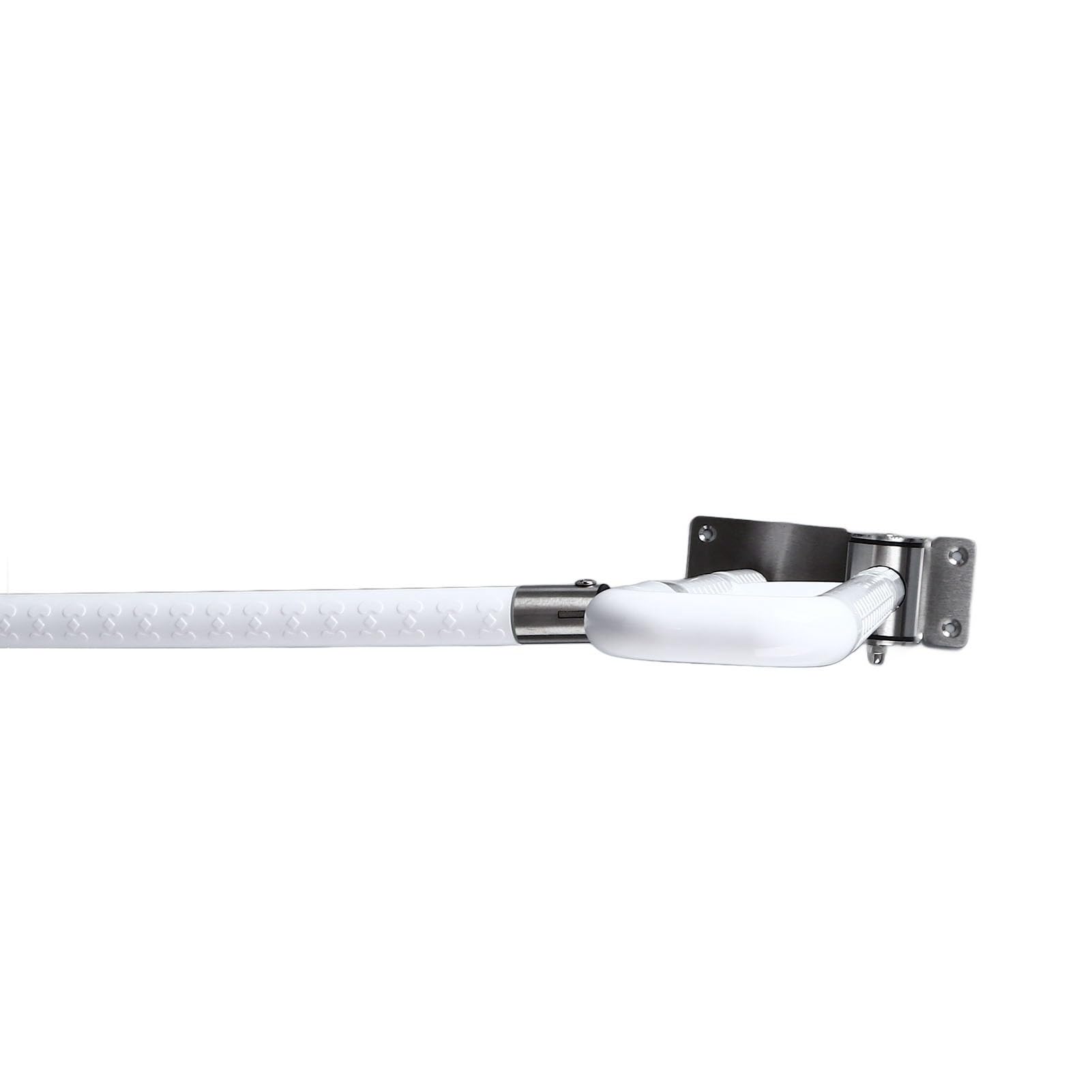 Fabater Barras de Apoyo para Inodoro, Barras de Apoyo para Baño Plegables de Acero Inoxidable de 60 Cm, de para Discapacitados con Superficie Antideslizante que Brilla en la Oscuridad para Personas