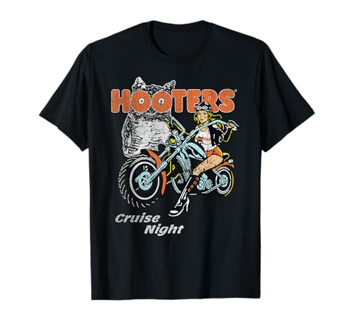 Hooters Cruise Night Biker Chick Vintage Inspired Logo Camiseta