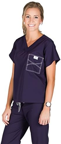 Blue Sky Scrubs Eggplant Shelby Scrub Tops