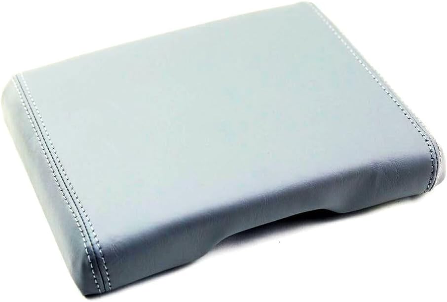 Center Console Lid Armrest Leather Cover Bench Gray for Ford for F150 1997-2003 1pc for-F15-9703 (Cover Solely, No Hardware Included)