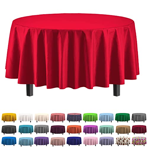 El Mejor Listado de Mantel rojo , tabla con los diez mejores. 45 12 manteles Premium para mesa, Rojo, 84-Inch Round, 12