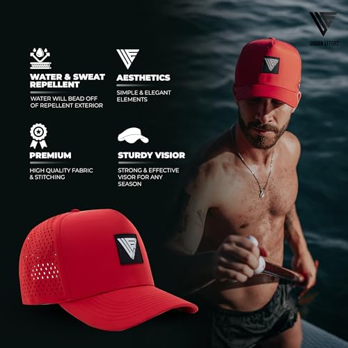 Image of Urban Effort Specialty Mens Snapback Hat - Curved Brim A Frame Adjustable Trucker Cap for Men and Women
