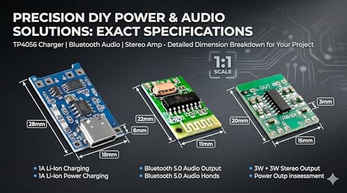 Image of 3-in-1 Combo of PAM8403, Bluetooth Audio Receiver and TP4056 USB Type C Charging Module (4056-C-TYPE)