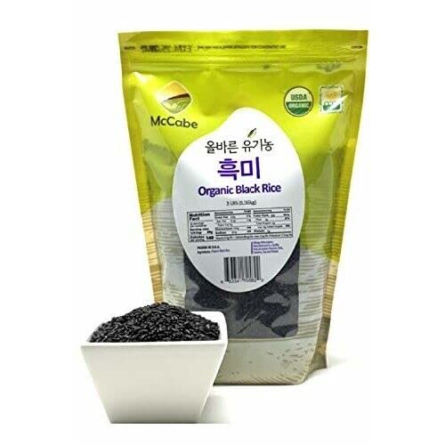 Miniatura 5 de McCabe Arroz negro orgánico, arroz negro sin gluten, rico en fibra y minerales, certificado USDA y CCOF, empaquetado en Estados Unidos, paquete de 2