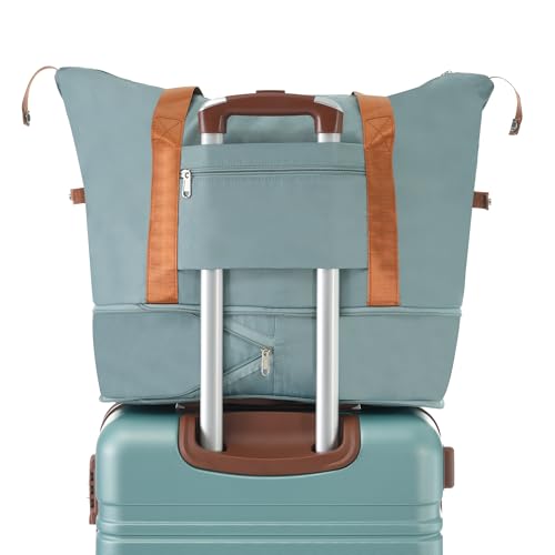 Yunome Luggage Sets, 24 Inch Carry on Luggage, Lightweight Hardshell Luggage with TSA Locks, Durable, Quiet Double Wheels, Single Vintage Travel Luggage for Men and Women (Green)2