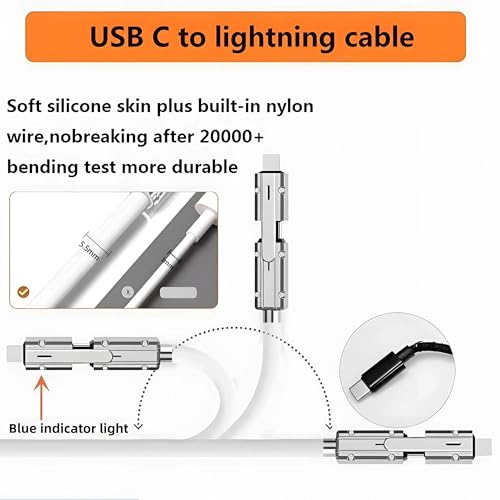 Image of 4 in 1 Data Cable Metal Alloy Ports With 100w Fast Charging & Data Transfer Cable | Light ning to Type C, Type C to C, Lighting to Type a Compatible for IphoNE, Ipads, Macbooks, Type C Laptop