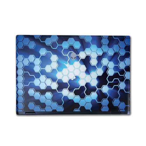 Image of Laptop Skin Compatible with Alienware M16 R2 (2024) - Shining Hex - Premium 3M Vinyl Protective Wrap Decal Cover - Easy to Apply | Crafted in The USA by MightySkins