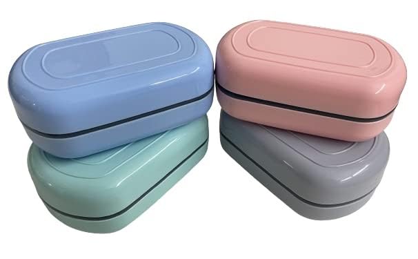 CSM Portable Waterproof Leakproof Plastic Soap Box Case Holder for Outdoors Travel Home Use - Pack of 4 (Standard Size) (B0BB287CKL) Amazon Price History, Amazon Price Tracker