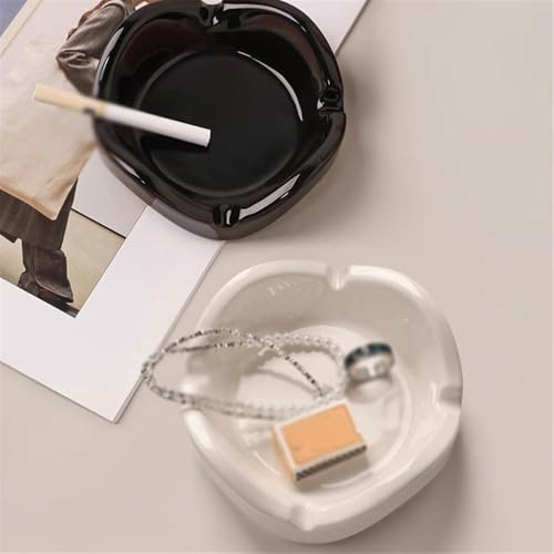 Cendrier de table anti-odeur et facile à nettoyer en forme de lèvre blanche - 6