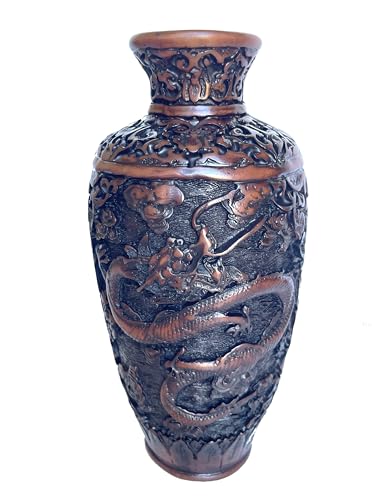 Chinesische Drachenvase, handgefertigt, dekorative orientalische...
