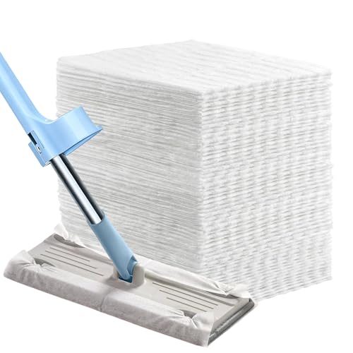 Almohadillas de barrido en seco para mopa, desechables para limpieza de suelos, 100 unidades 20 × 14 cm, compatibles con cabezales tipo Sweeper y mopa plana