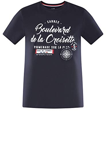 Oodji Ultra Uomo T-Shirt in Cotone con Stampa